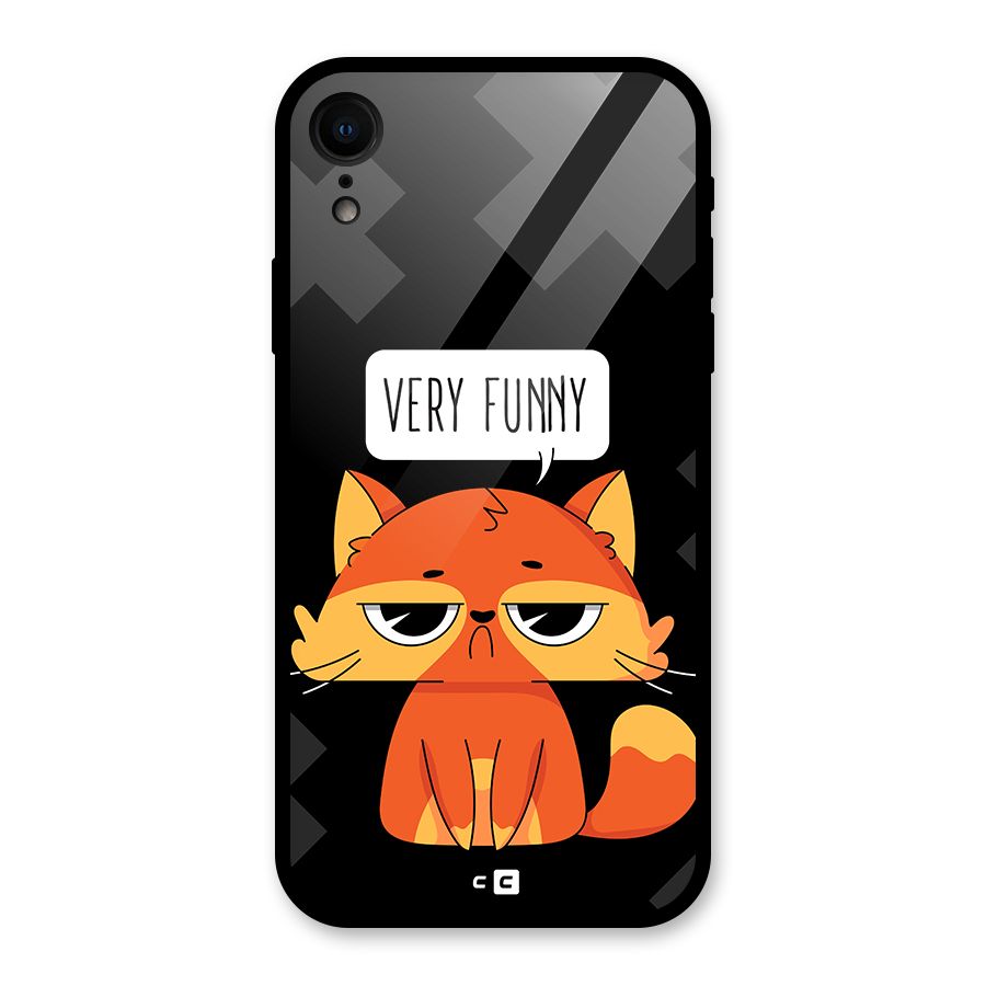 Very Funny Cat Glass Back Case for iPhone XR