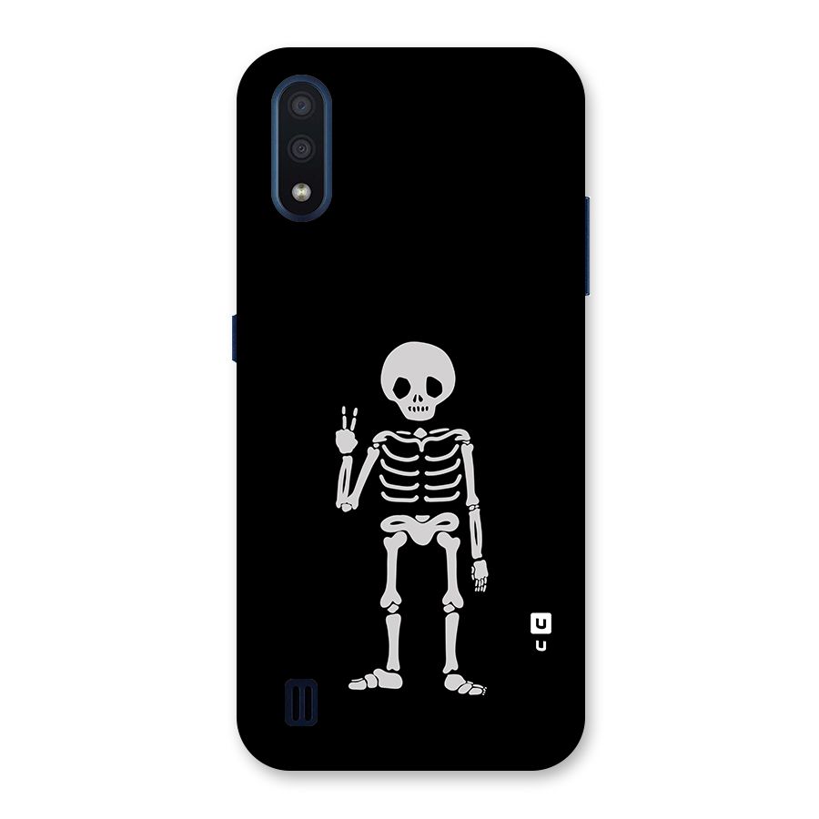 Victory Skeleton Spooky Back Case for Galaxy M01