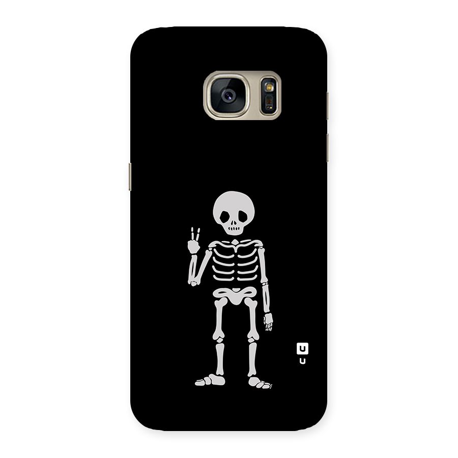 Victory Skeleton Spooky Back Case for Galaxy S7