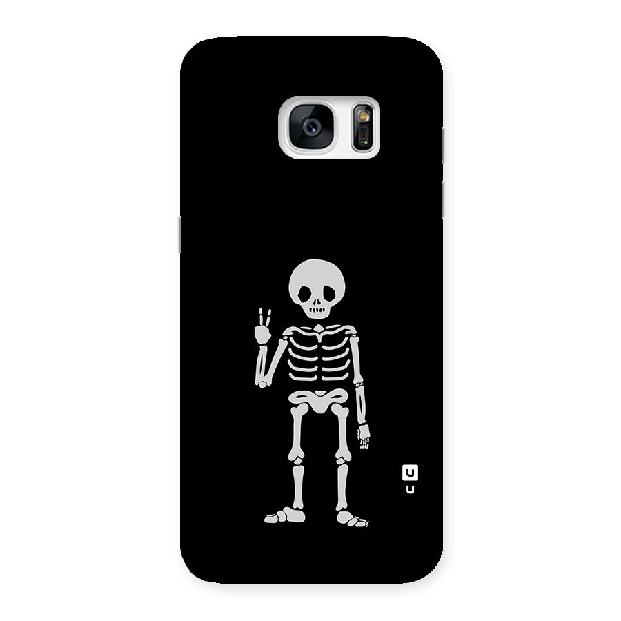 Victory Skeleton Spooky Back Case for Galaxy S7 Edge