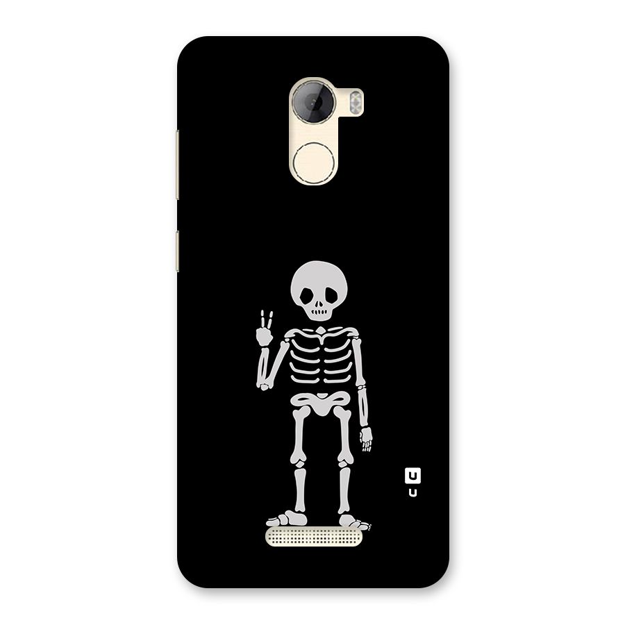 Victory Skeleton Spooky Back Case for Gionee A1 LIte
