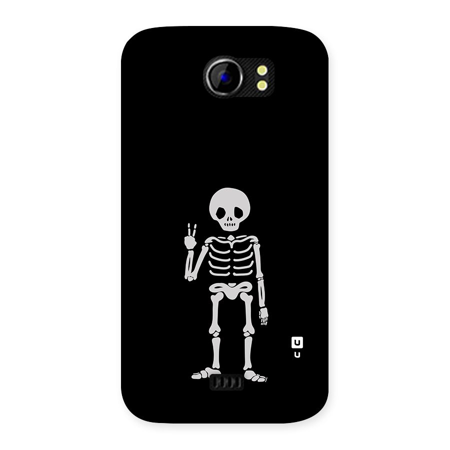 Victory Skeleton Spooky Back Case for Micromax Canvas 2 A110