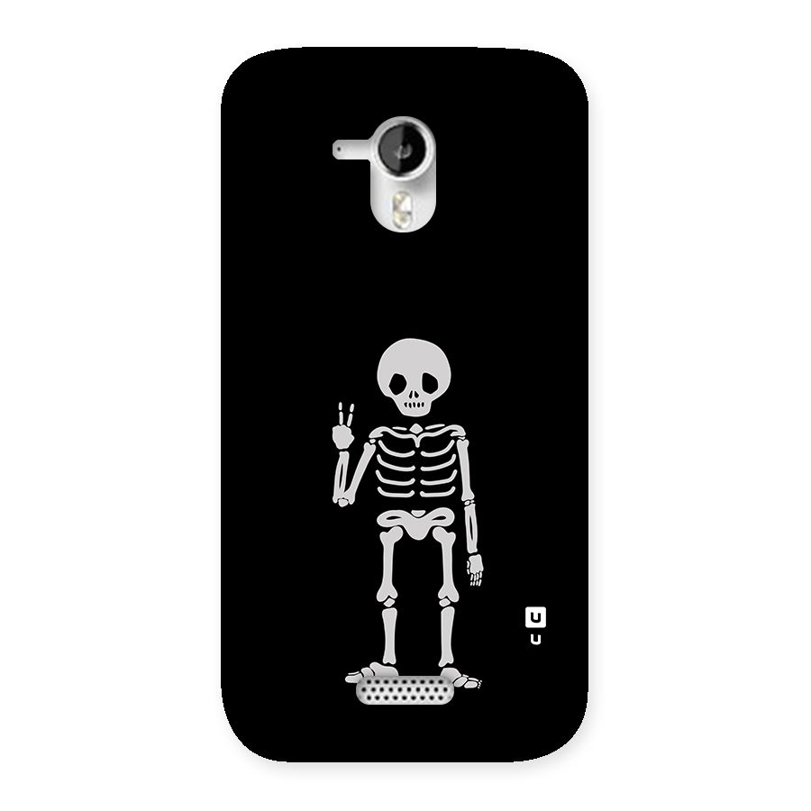 Victory Skeleton Spooky Back Case for Micromax Canvas HD A116
