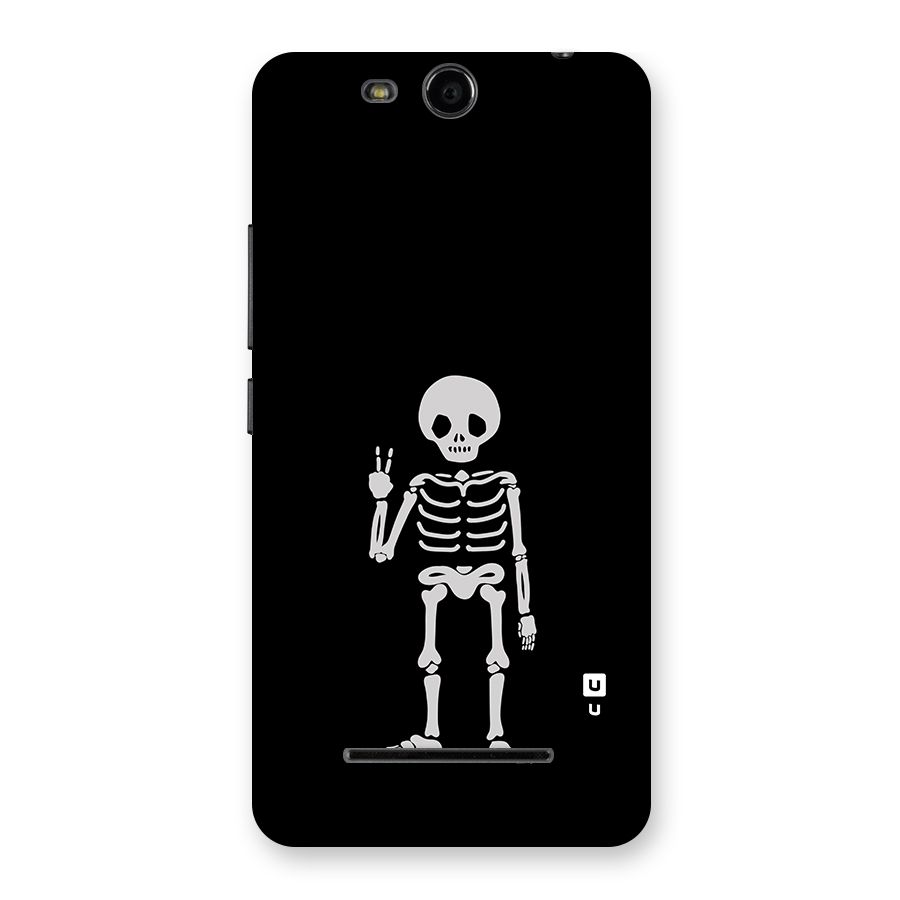 Victory Skeleton Spooky Back Case for Micromax Canvas Juice 3 Q392