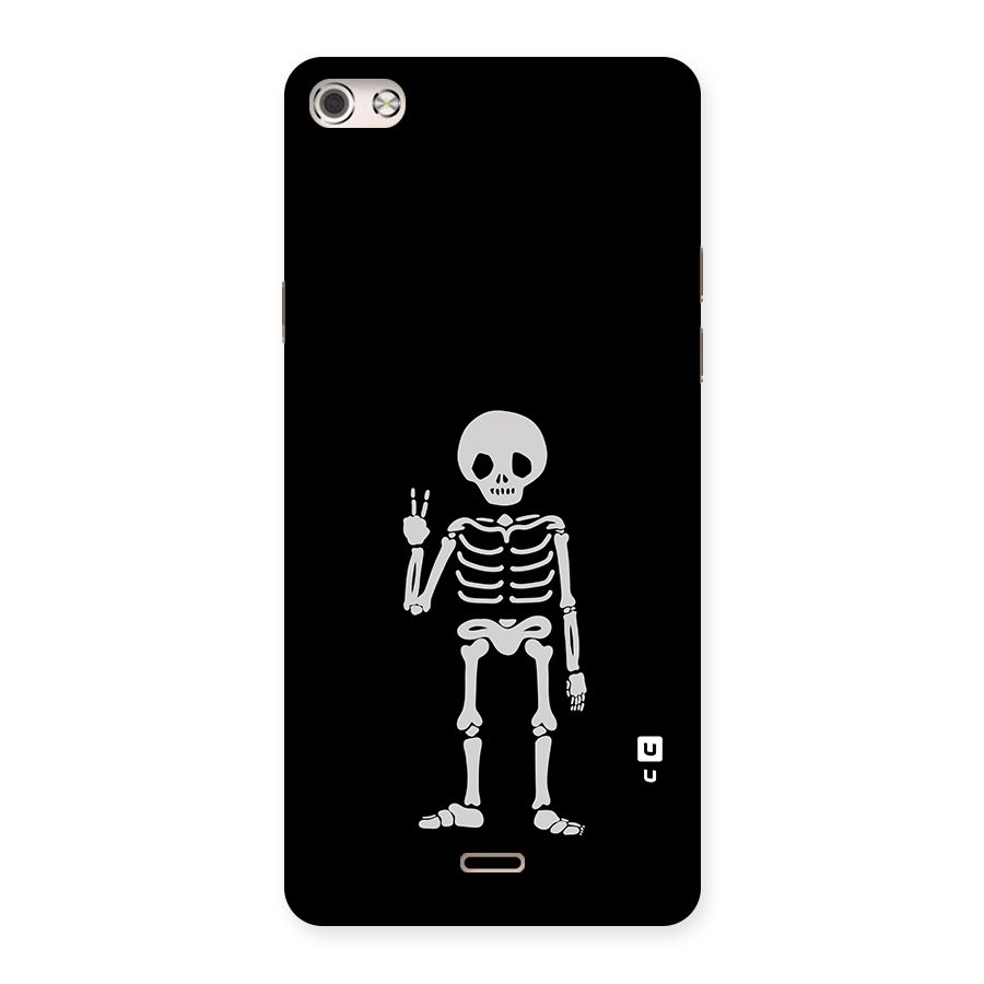Victory Skeleton Spooky Back Case for Micromax Canvas Silver 5