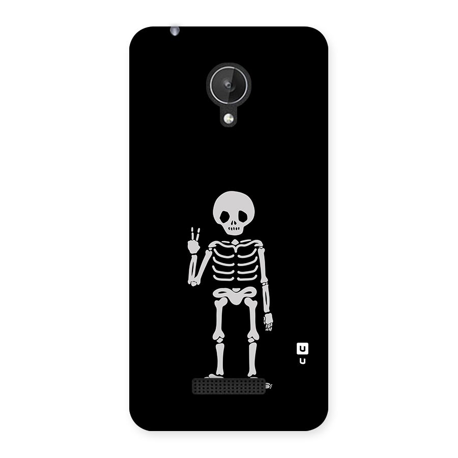 Victory Skeleton Spooky Back Case for Micromax Canvas Spark Q380