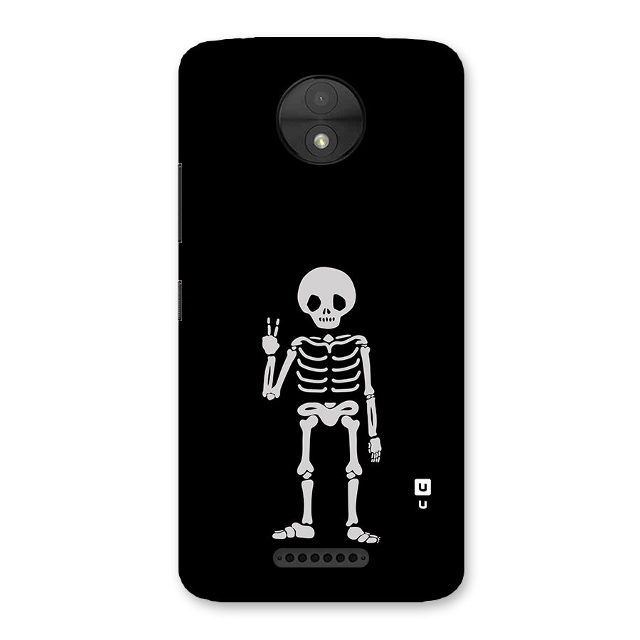 Victory Skeleton Spooky Back Case for Moto C