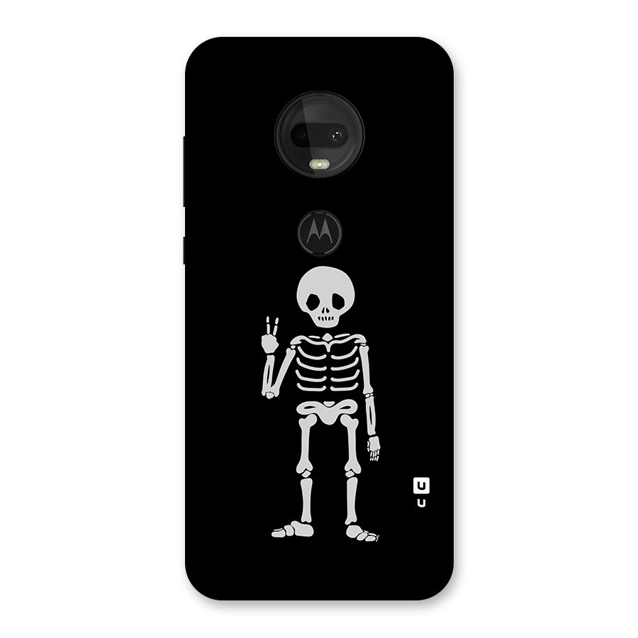 Victory Skeleton Spooky Back Case for Moto G7