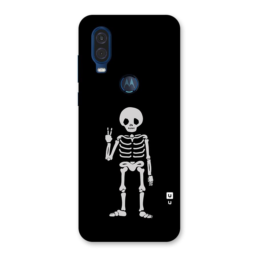 Victory Skeleton Spooky Back Case for Motorola One Vision