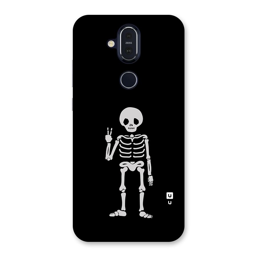 Victory Skeleton Spooky Back Case for Nokia 8.1