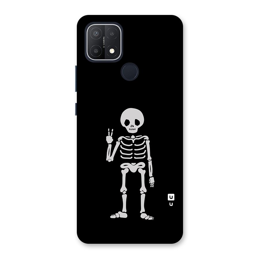 Victory Skeleton Spooky Back Case for Oppo A15s