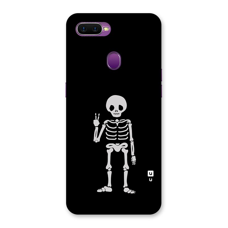 Victory Skeleton Spooky Back Case for Oppo F9