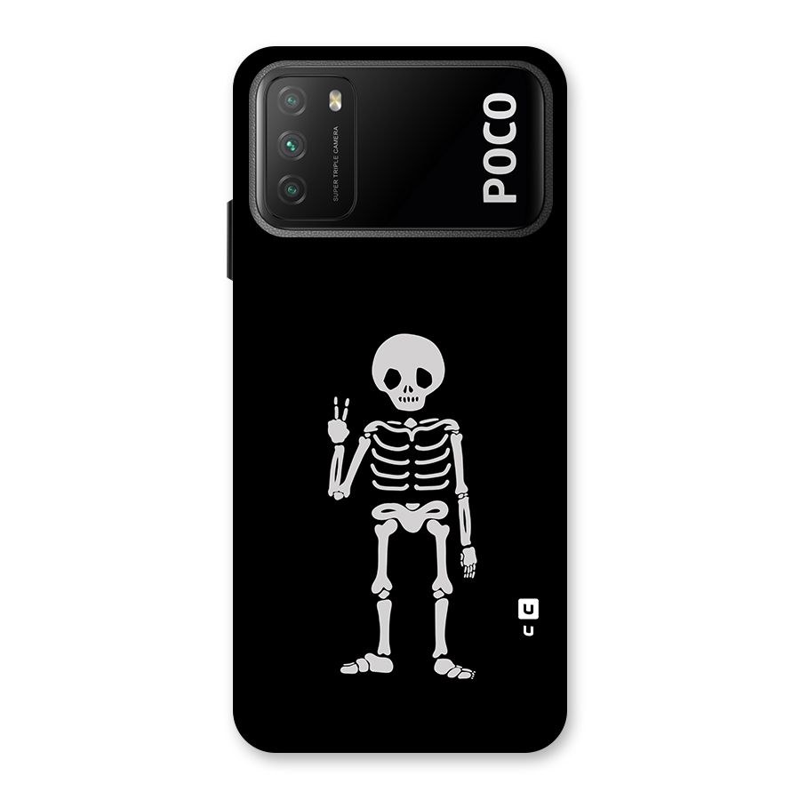 Victory Skeleton Spooky Back Case for Poco M3