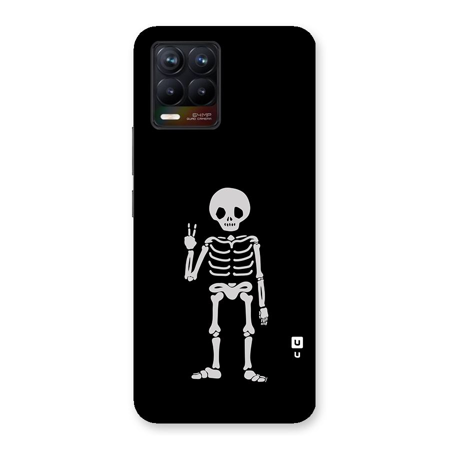Victory Skeleton Spooky Glass Back Case for Realme 8