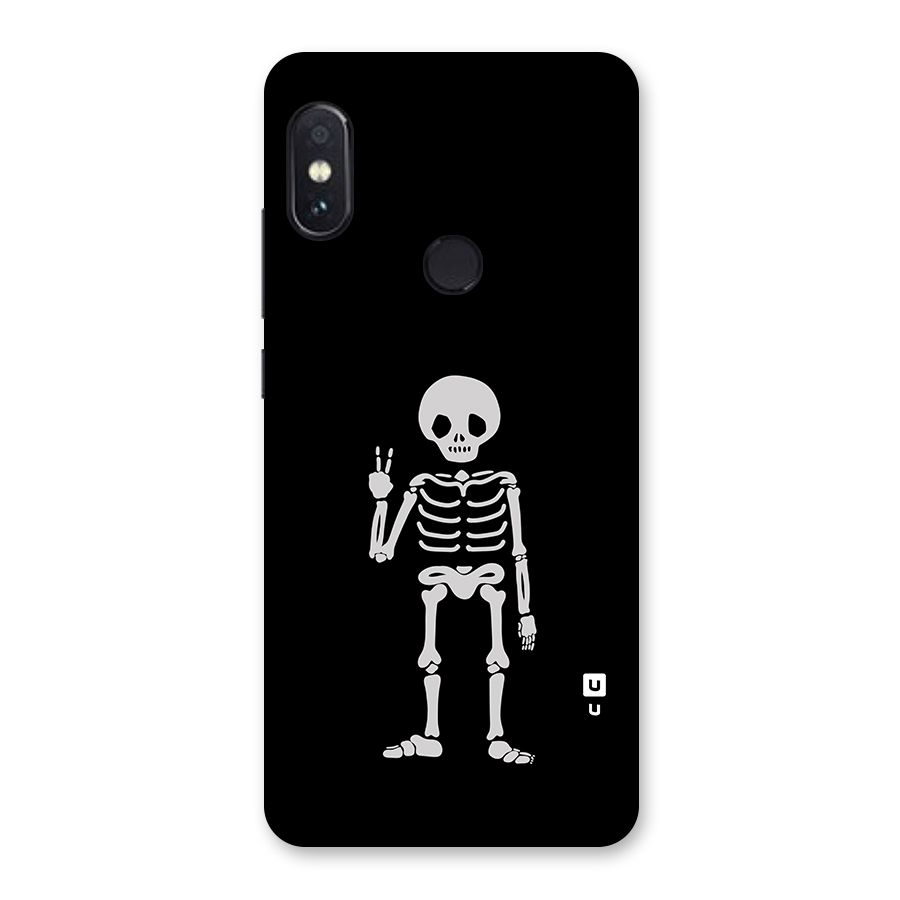 Victory Skeleton Spooky Glass Back Case for Redmi Note 5 Pro