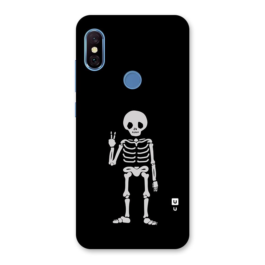 Victory Skeleton Spooky Back Case for Redmi Note 6 Pro
