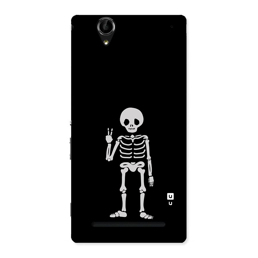 Victory Skeleton Spooky Back Case for Sony Xperia T2