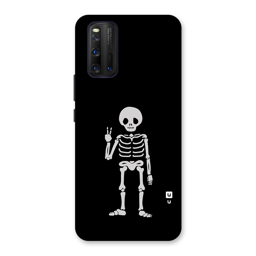 Victory Skeleton Spooky Glass Back Case for Vivo iQOO 3