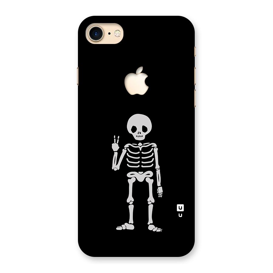 Victory Skeleton Spooky Back Case for iPhone 7 Apple Cut