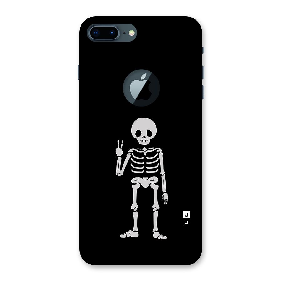Victory Skeleton Spooky Back Case for iPhone 7 Plus Logo Cut