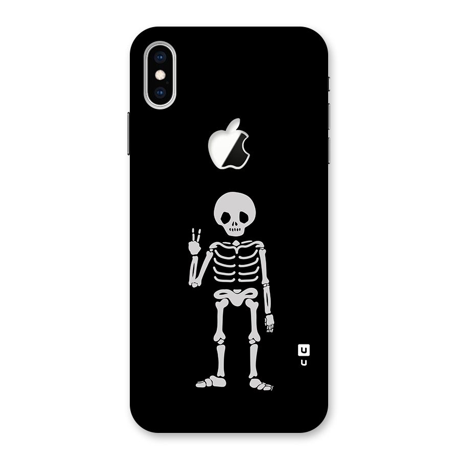 Victory Skeleton Spooky Back Case for iPhone XS Max Apple Cut