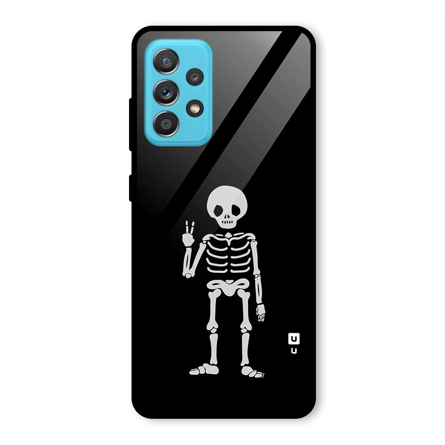 Victory Skeleton Spooky Glass Back Case for Galaxy A52s 5G