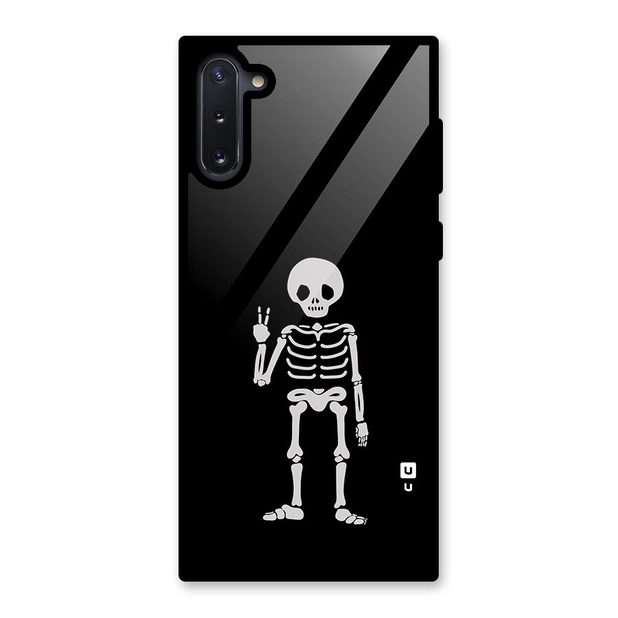 Victory Skeleton Spooky Glass Back Case for Galaxy Note 10