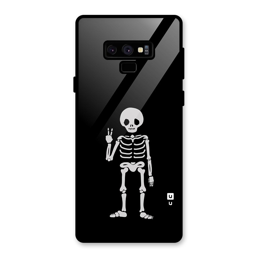 Victory Skeleton Spooky Glass Back Case for Galaxy Note 9