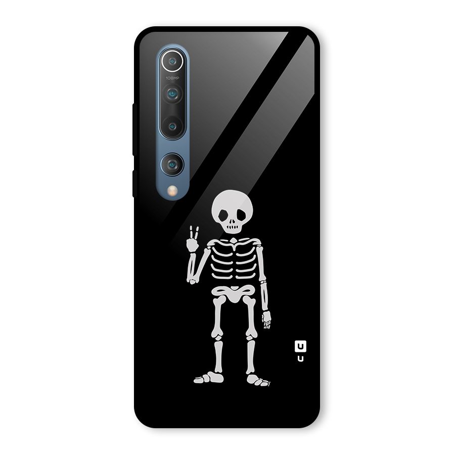 Victory Skeleton Spooky Glass Back Case for Mi 10