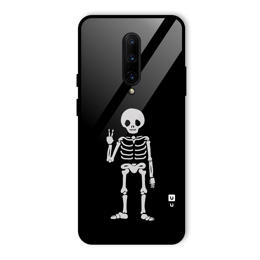 Victory Skeleton Spooky Glass Back Case for OnePlus 7 Pro