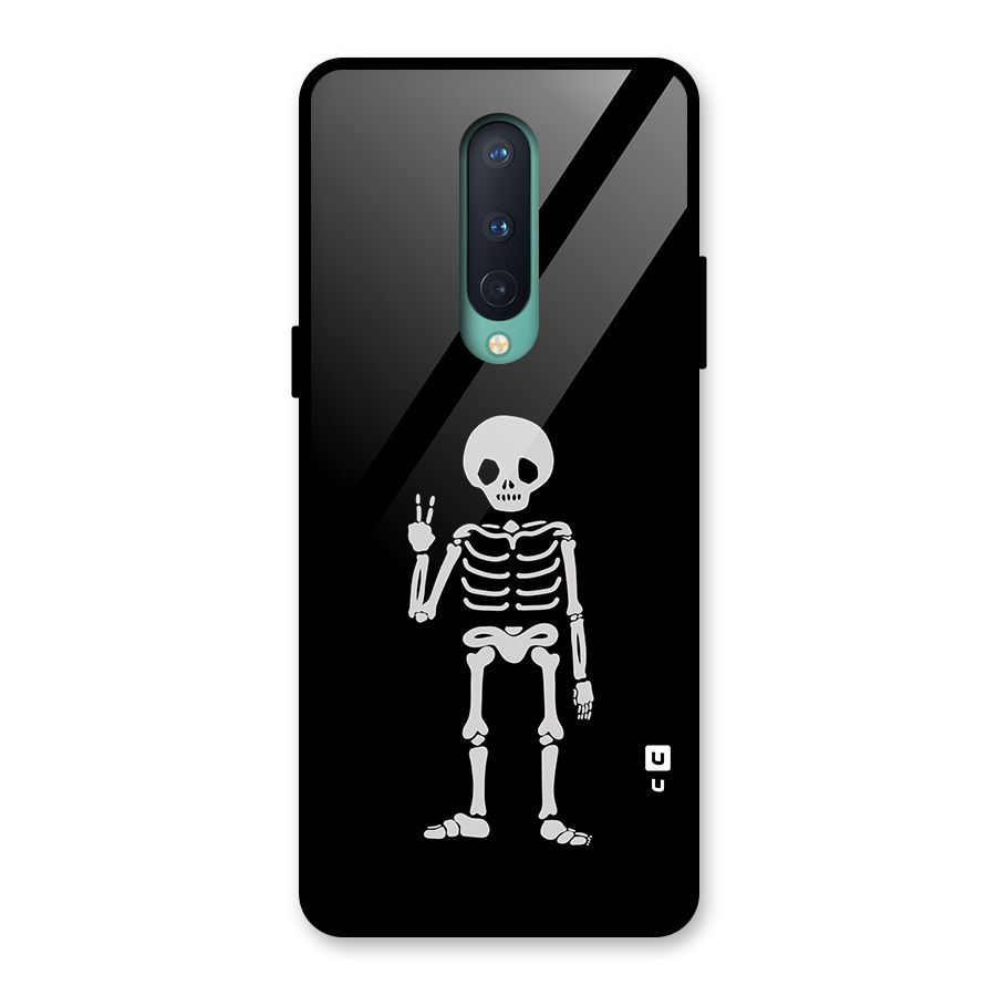 Victory Skeleton Spooky Glass Back Case for OnePlus 8