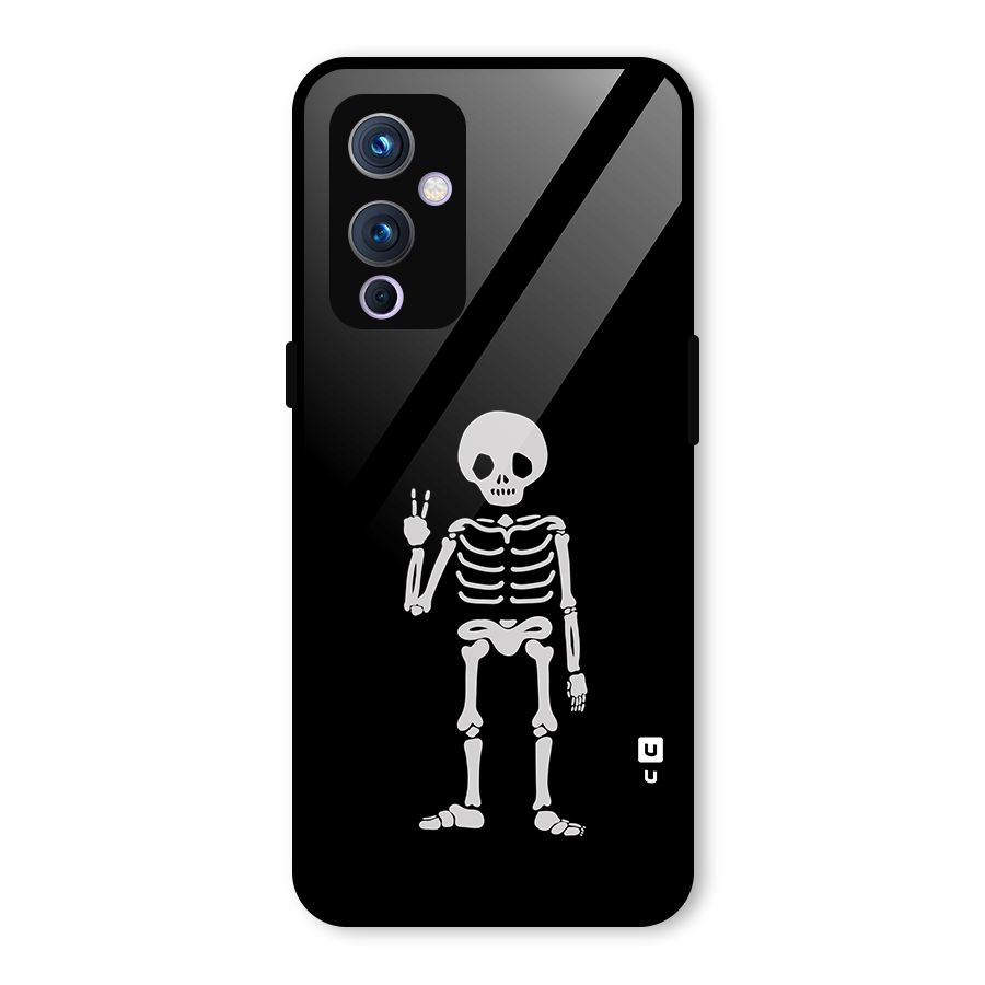Victory Skeleton Spooky Glass Back Case for OnePlus 9