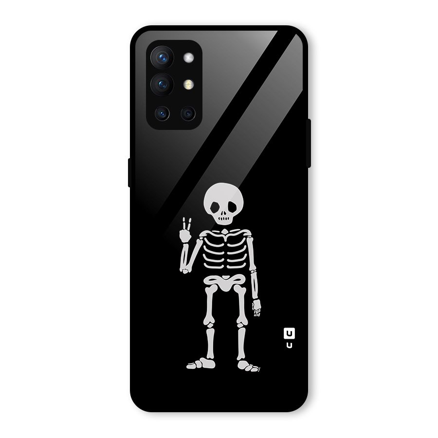 Victory Skeleton Spooky Glass Back Case for OnePlus 9R