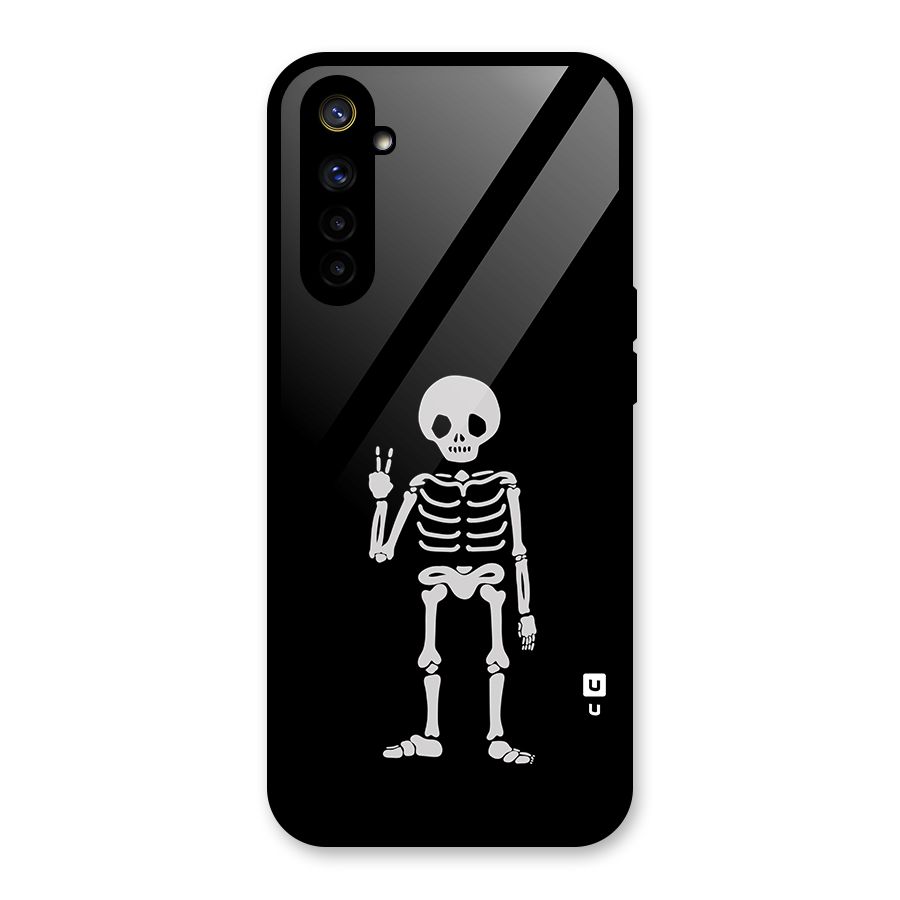 Victory Skeleton Spooky Glass Back Case for Realme 6
