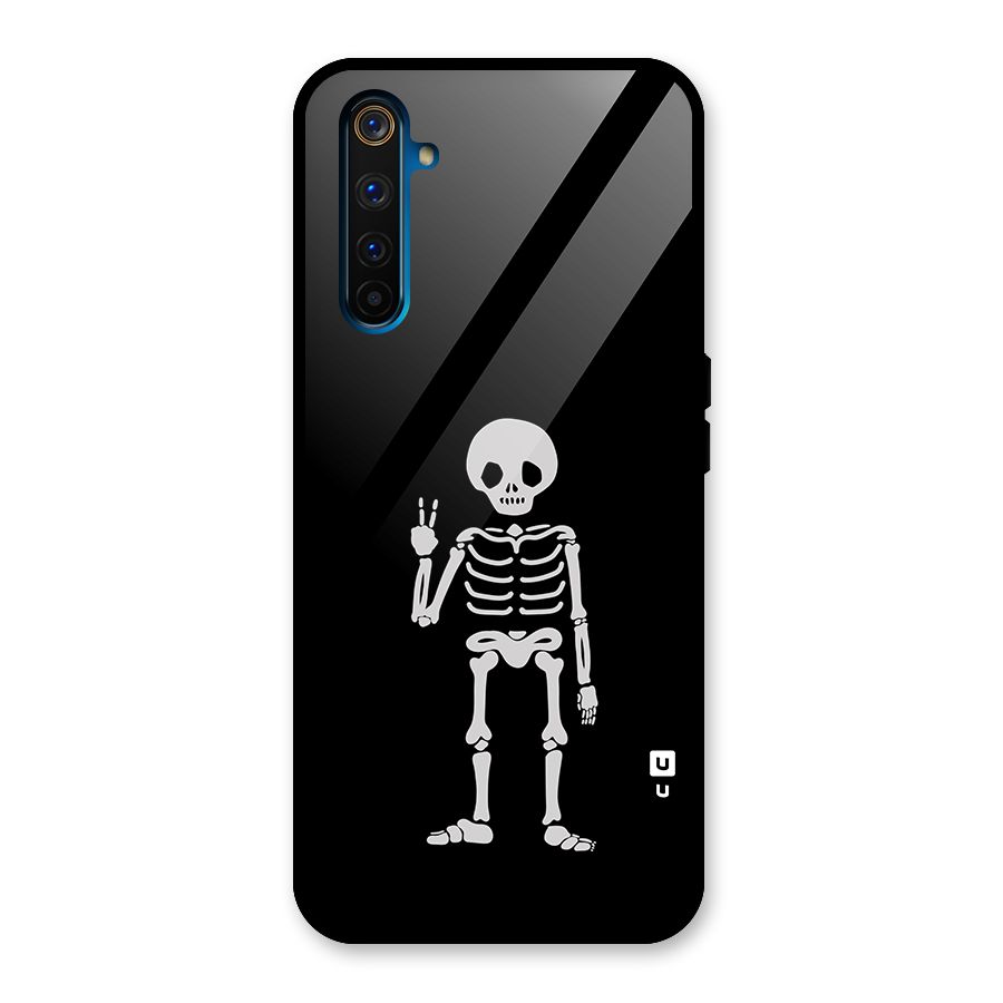 Victory Skeleton Spooky Glass Back Case for Realme 6 Pro
