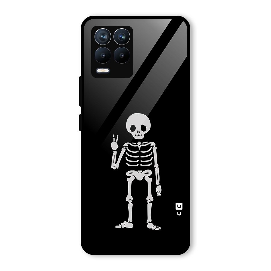 Victory Skeleton Spooky Glass Back Case for Realme 8 Pro