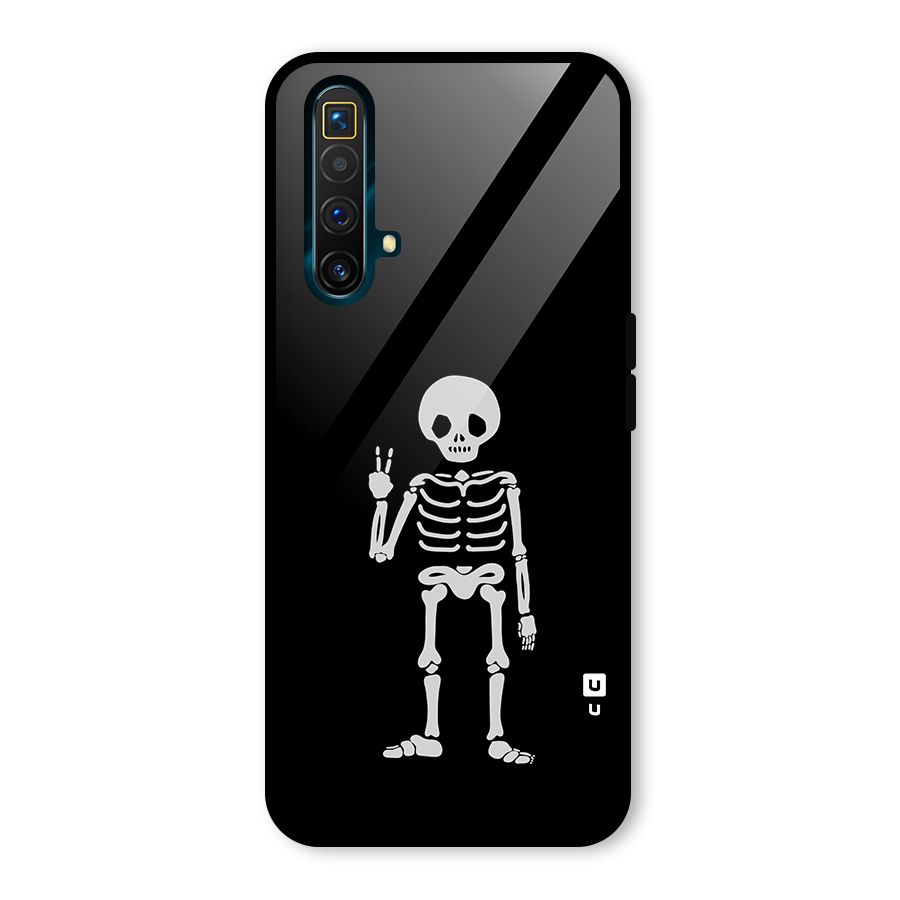 Victory Skeleton Spooky Glass Back Case for Realme X3