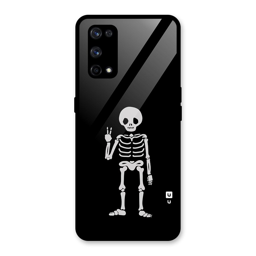Victory Skeleton Spooky Glass Back Case for Realme X7 Pro
