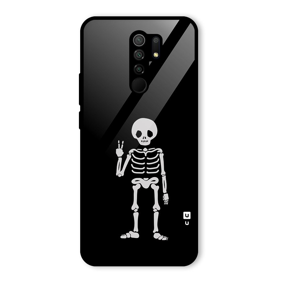 Victory Skeleton Spooky Glass Back Case for Redmi 9 Prime