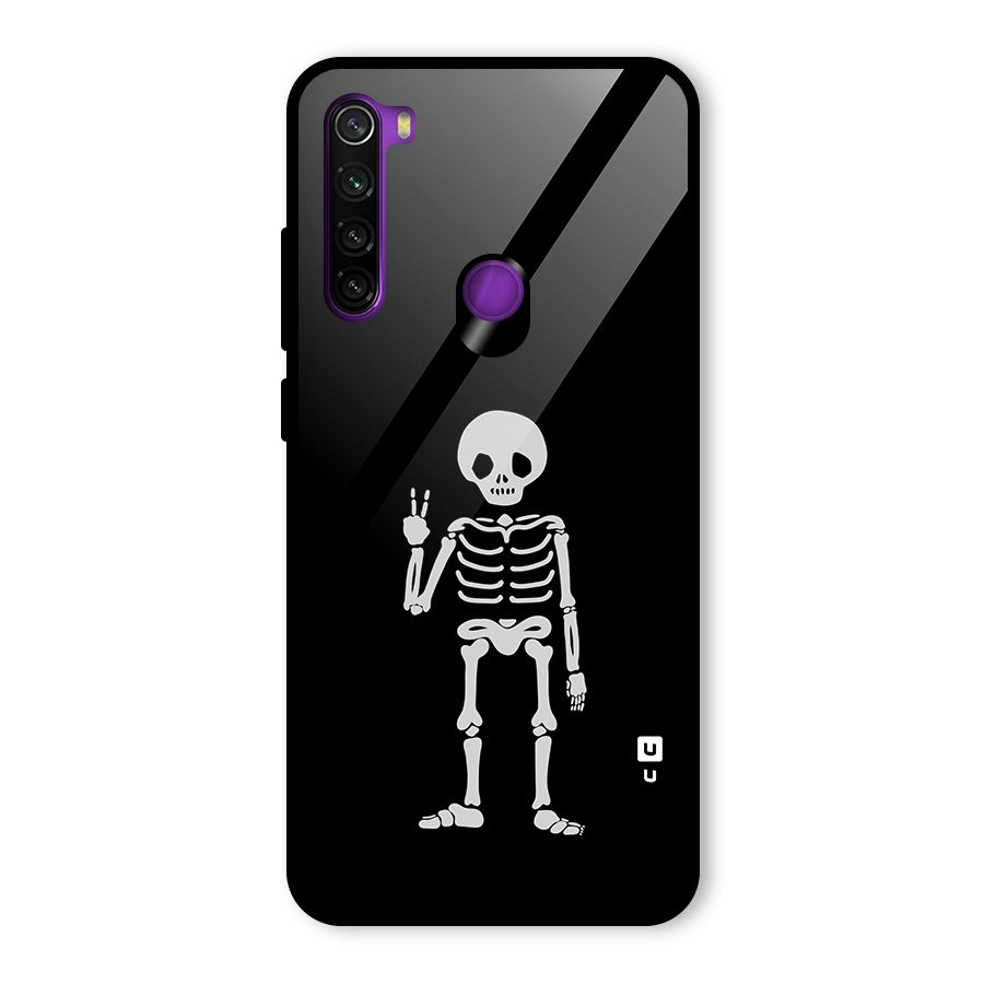 Victory Skeleton Spooky Glass Back Case for Redmi Note 8