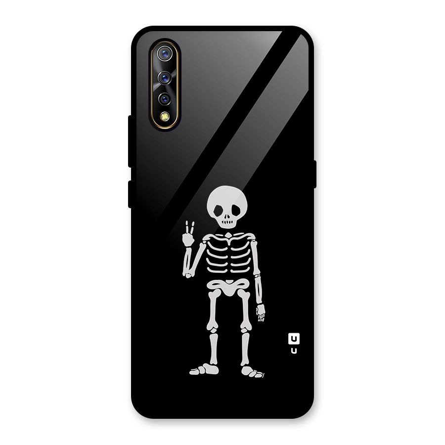 Victory Skeleton Spooky Glass Back Case for Vivo S1