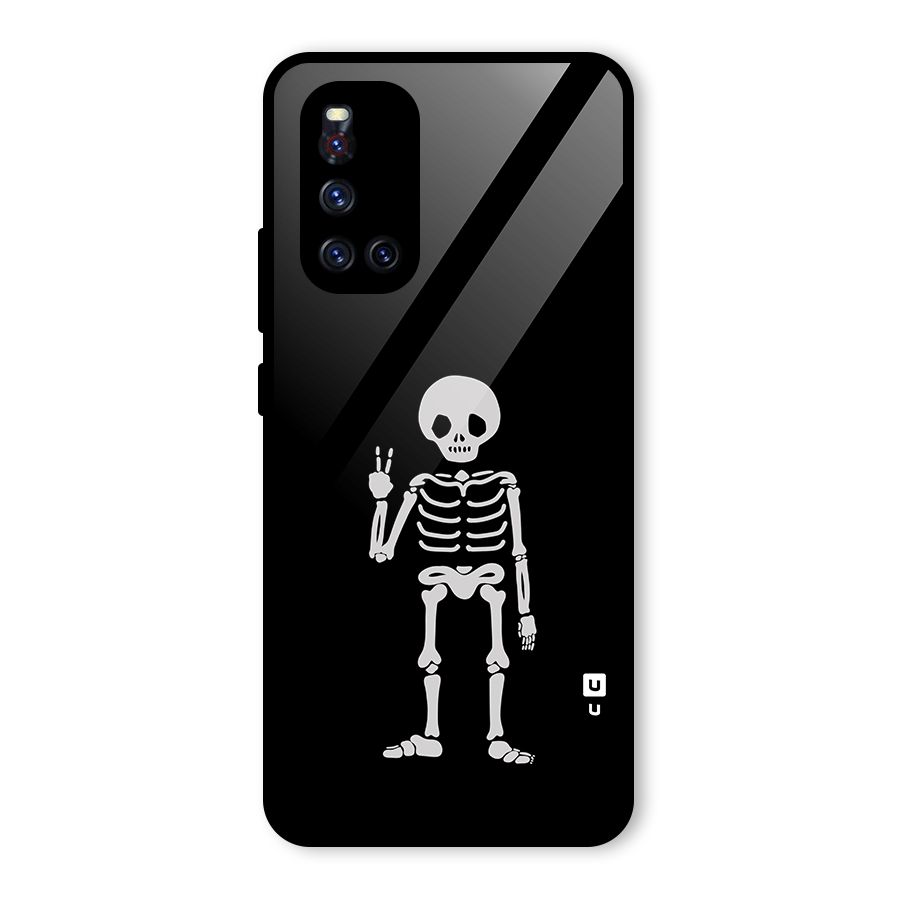 Victory Skeleton Spooky Glass Back Case for Vivo V19