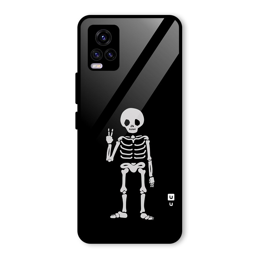 Victory Skeleton Spooky Glass Back Case for Vivo V20