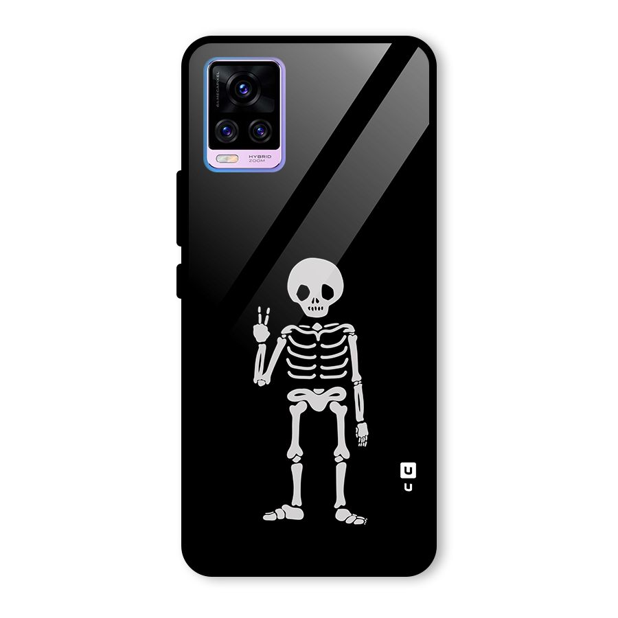 Victory Skeleton Spooky Glass Back Case for Vivo V20 Pro