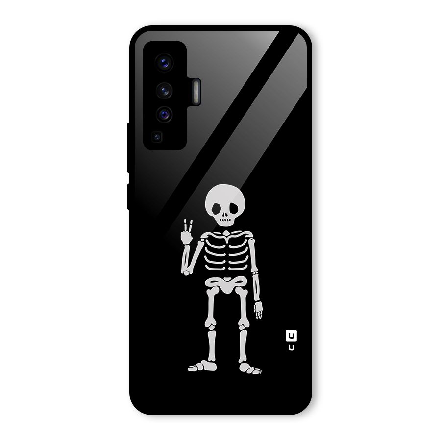 Victory Skeleton Spooky Glass Back Case for Vivo X50