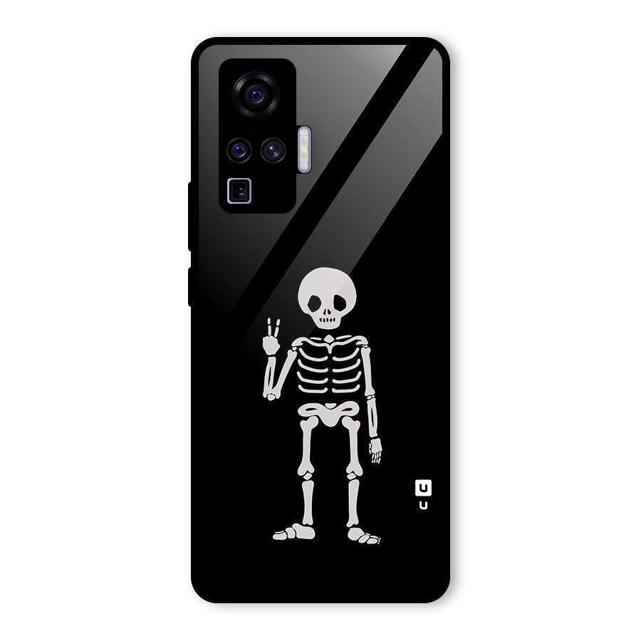 Victory Skeleton Spooky Glass Back Case for Vivo X50 Pro