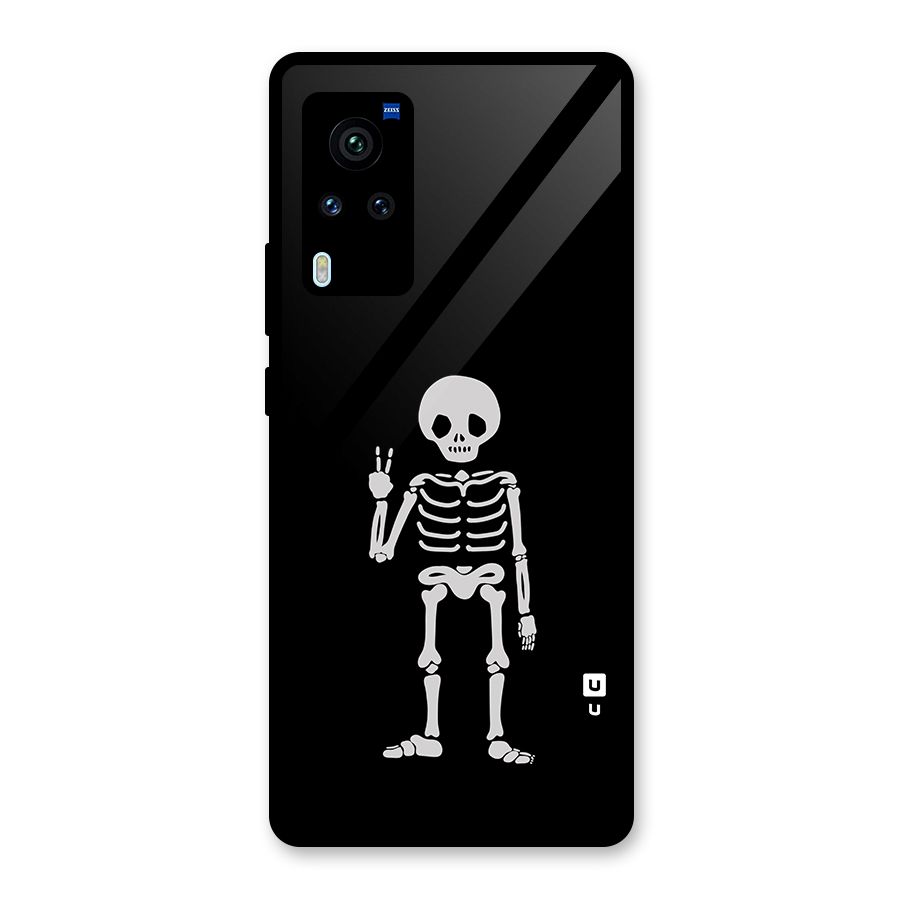 Victory Skeleton Spooky Glass Back Case for Vivo X60 Pro