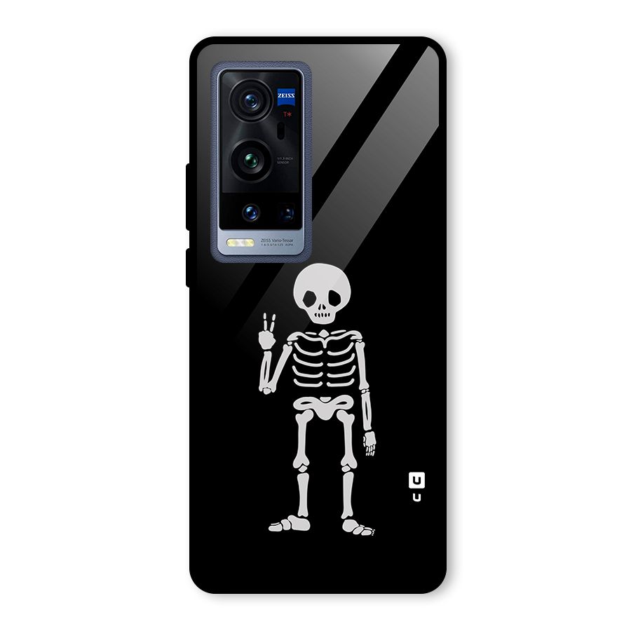 Victory Skeleton Spooky Glass Back Case for Vivo X60 Pro Plus