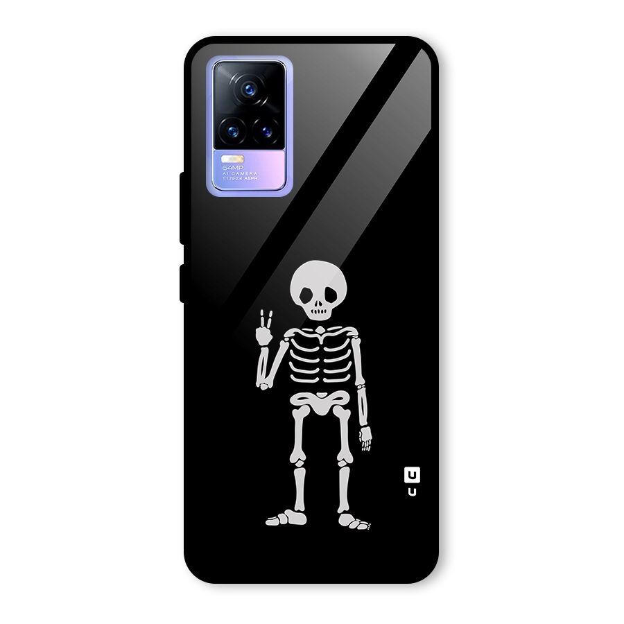 Victory Skeleton Spooky Glass Back Case for Vivo Y73