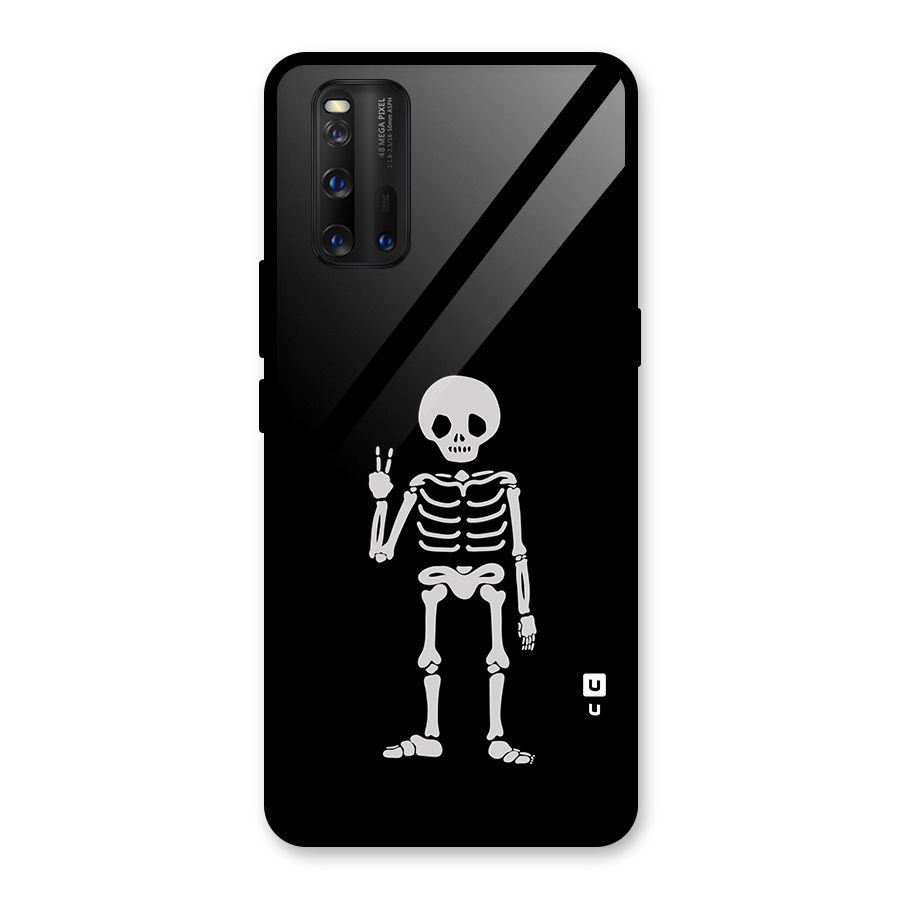 Victory Skeleton Spooky Glass Back Case for Vivo iQOO 3